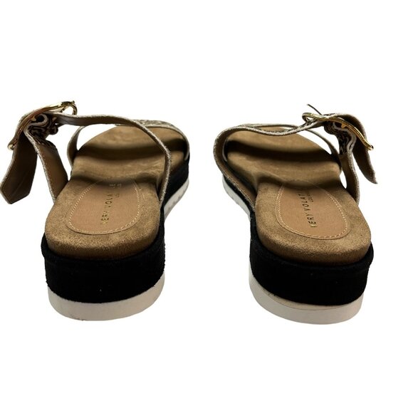 Volatile Sandals Womens 9 Amy Jane Calf‎ Hair Strappy Slides Slip On Comfort - Picture 2 of 9